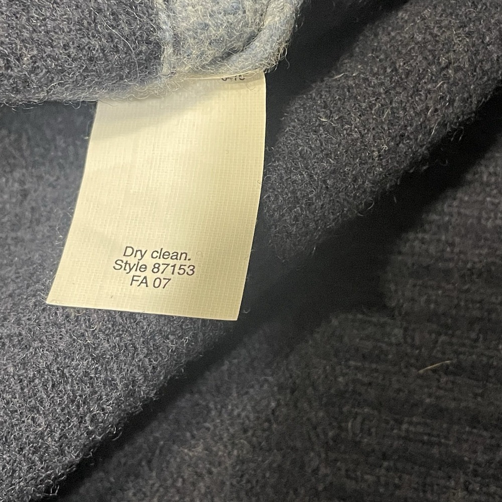 J. Crew 100% LambsWool Sweater Men's Large Blue Gray Argyle‎ V-Neck Pullover - Picture 5 of 8